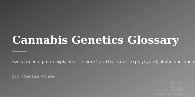 Cannabis Genetics Glossary