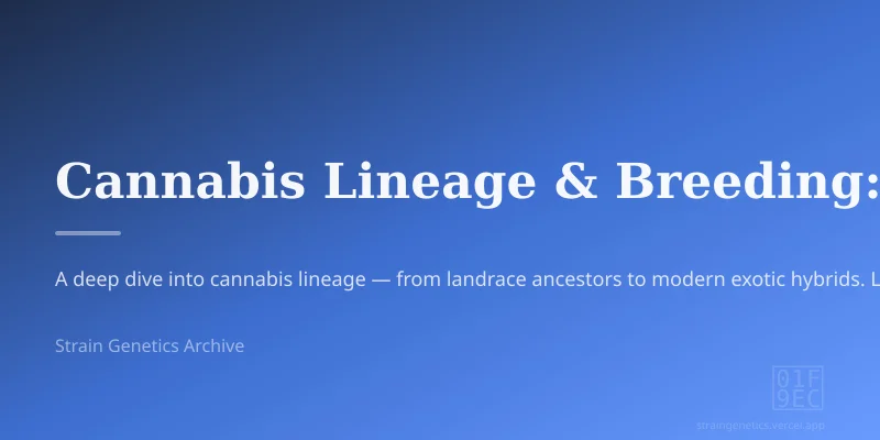 Cannabis Lineage & Breeding: How Modern Strains Are Created