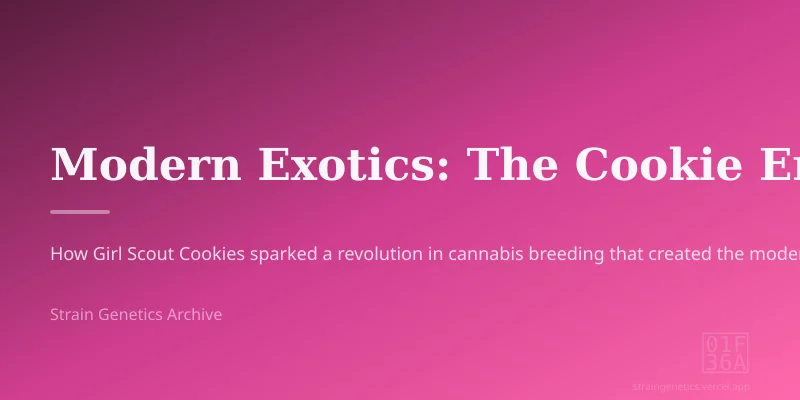 Modern Exotics: The Cookie Era