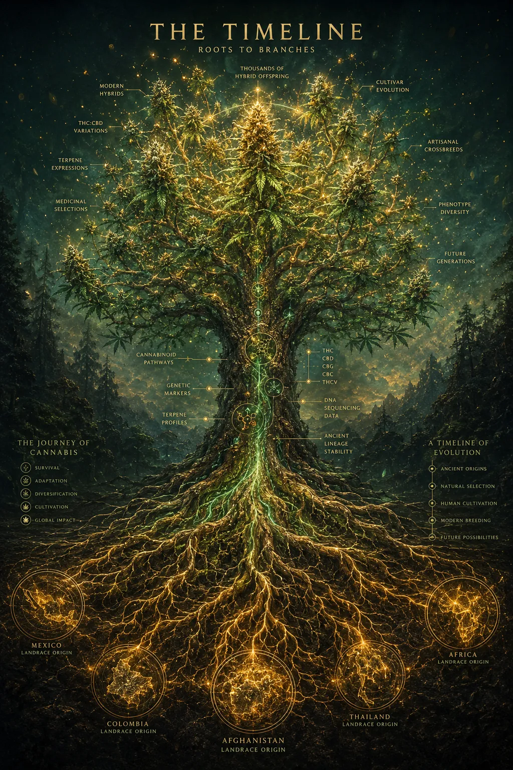 Genetic lineage tree background
